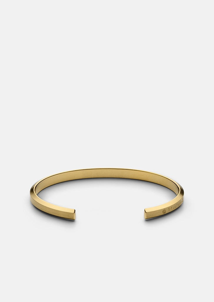 Skultuna Icon Cuff Thin - Matte Gold Plated by Skultuna