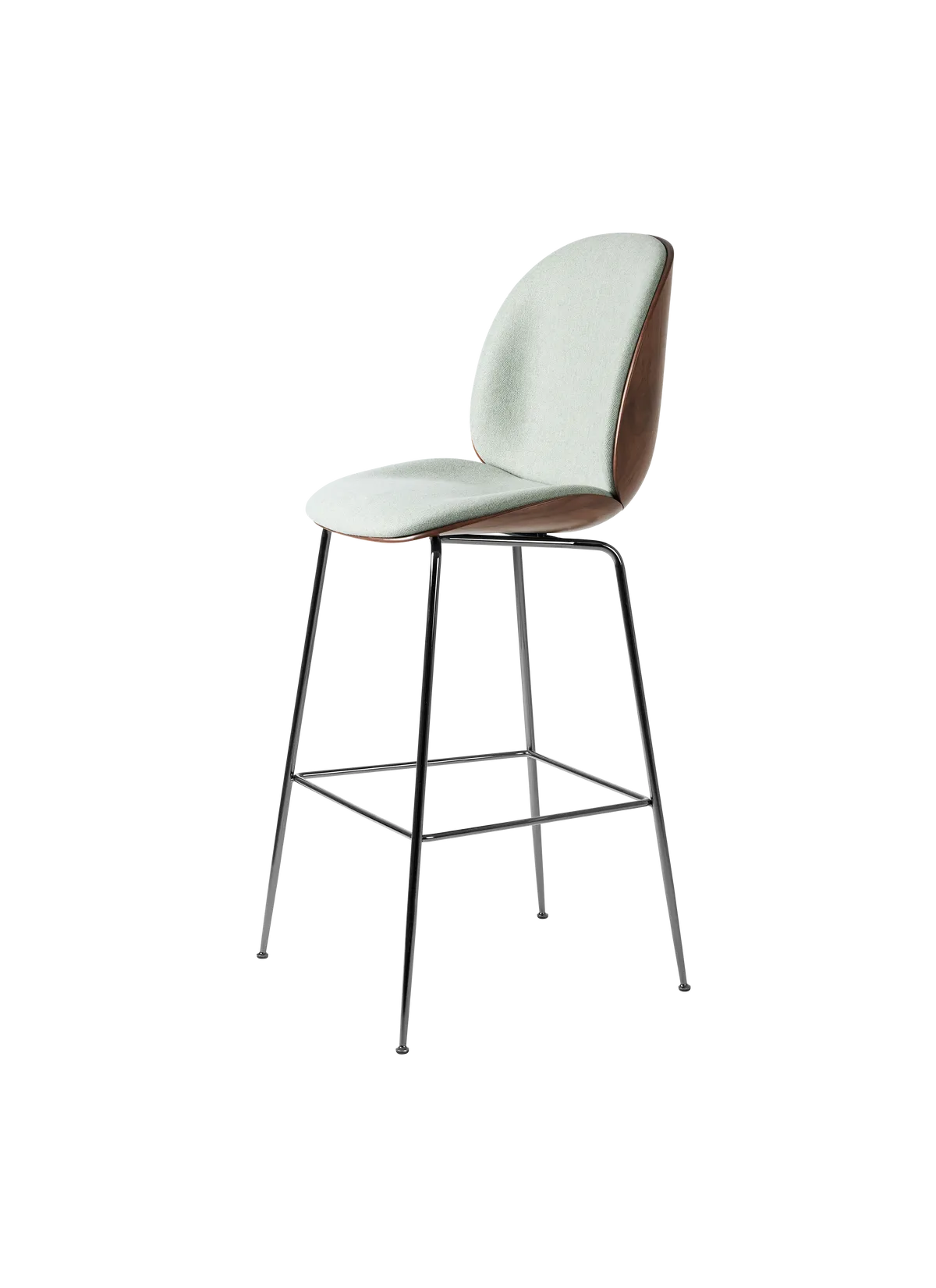 Beetle Bar Chair - Front Upholstered - Conic Base - Veneer Shell by Gubi