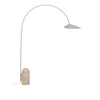 Arum Arched Floor Lamp by Ferm Living featuring a sleek, modern design with an arched metal stand and a stylish lampshade.