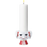 Red Eva Christmas candle holder by Bjørn Wiinblad featuring a festive holiday design, standing 3.1 inches tall.