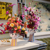 Eva Vase by Bjørn Wiinblad, colorful ceramic accessory with intricate floral and abstract patterns, displayed as a decorative piece.