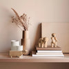 Kay Bojesen Liliput Set in oak wood, 3-piece accessory collection featuring small wooden figures and accessories in natural oak finish.