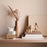 Kay Bojesen Liliput Set in oak wood, 3-piece accessory collection featuring small wooden figures and accessories in natural oak finish.