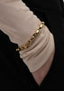Gold plated Velo Chain Bracelet by Skultuna, showcasing a sleek, modern accessory with linked chain design on a neutral background.