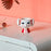 Red Eva Christmas Candle Holder by Bjørn Wiinblad, 3.1 inches tall, decorative holiday accessories for festive decor.