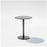 Black round pedestal cafe table by Bend Goods with sleek modern design, perfect for small dining or café settings.