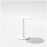Round pedestal cafe table by Bend Goods with a sleek metal base and smooth surface, ideal for stylish dining or cafe settings.