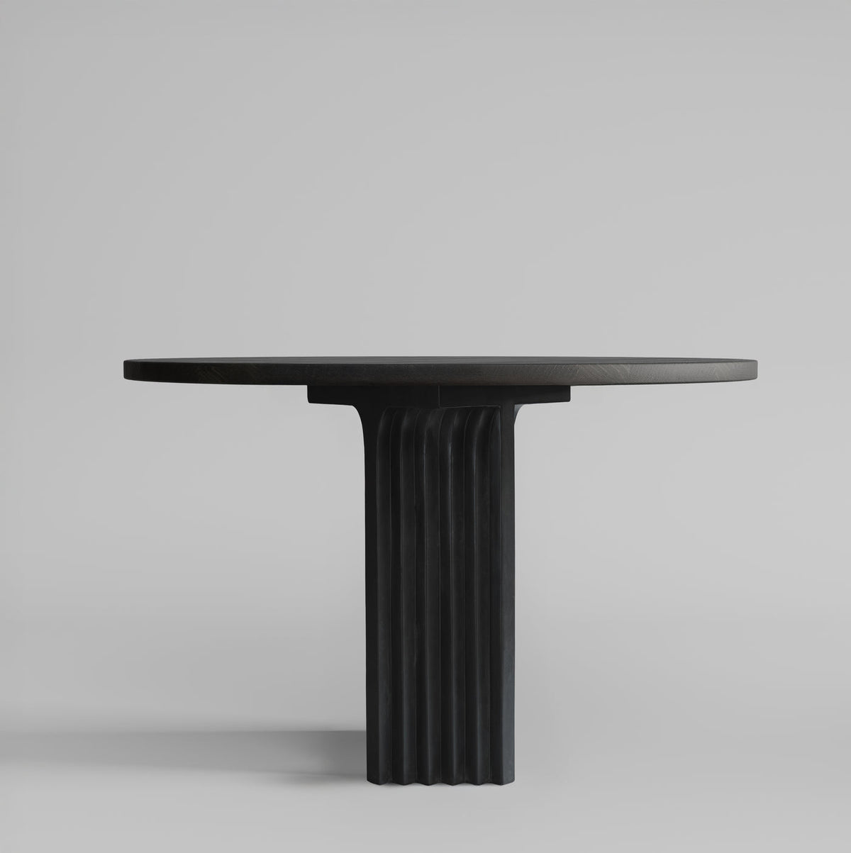 Arc Dining Table 47"Ø, Coffee Black Oak by 101 Copenhagen