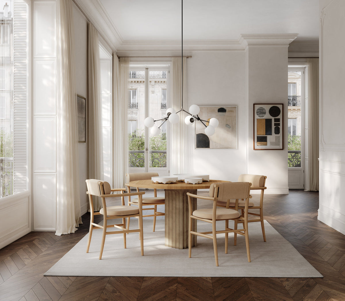 Arc Dining Table 47"Ø, Natural Oak by 101 Copenhagen