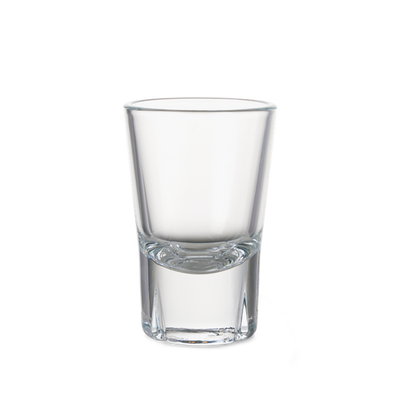 Set of six Rosendahl Grand Cru shot glasses, clear glass accessories with sleek design, perfect for serving spirits or tasting.