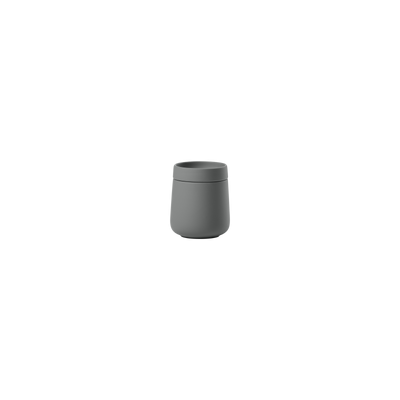 Nova One Jar with Lid by Zone Denmark showing a sleek glass jar with a matching lid for stylish kitchen storage.