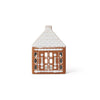 Gingerbread Ceramic Frosted House Tealight Holder by Kähler