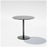 Round black pedestal cafe table by Bend Goods, featuring a sleek modern design with a sturdy base and smooth tabletop.