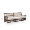 Brown rattan Caroline 3-seater sofa by Sika, featuring plush cushions and stylish seating design with a modern look.