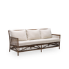Brown Rattan Caroline 3-Seater Sofa by Sika, stylish seating with plush cushions and elegant design.