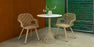 30-inch Bend Goods Bistro Table with metal frame and wooden top, stylish and modern for dining or casual use.