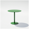 Round Bend Goods pedestal cafe table with sleek metal base and wooden top, perfect for modern dining or coffee spaces.