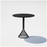 Black 30-inch Bend Goods Bistro Table with modern design and sleek metal frame, perfect for small dining or outdoor spaces.
