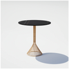Black and tan 30-inch Bistro Table by Bend Goods with a sleek metal frame and modern design, perfect for small dining or outdoor use.