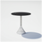 Black 30-inch Bend Goods Bistro Table with sleek metal frame and modern design, perfect for small dining or outdoor spaces.