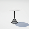 Black 30-inch Bistro Table by Bend Goods with a modern, minimalist design suitable for indoor or outdoor use.
