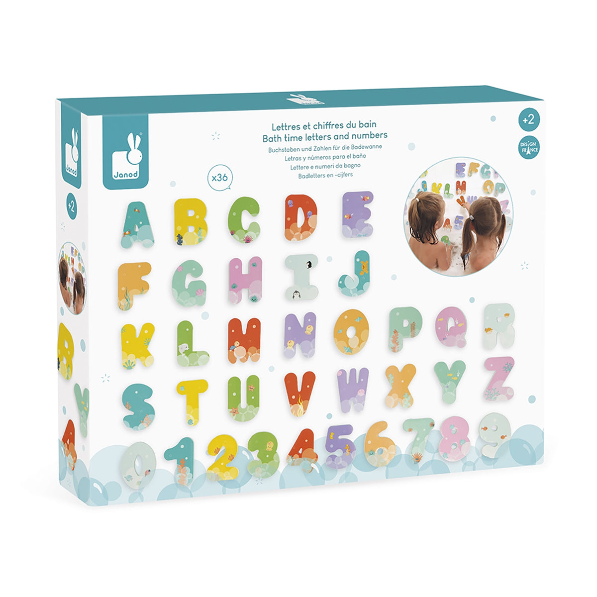 Bath Time Letters and Numbers by Janod