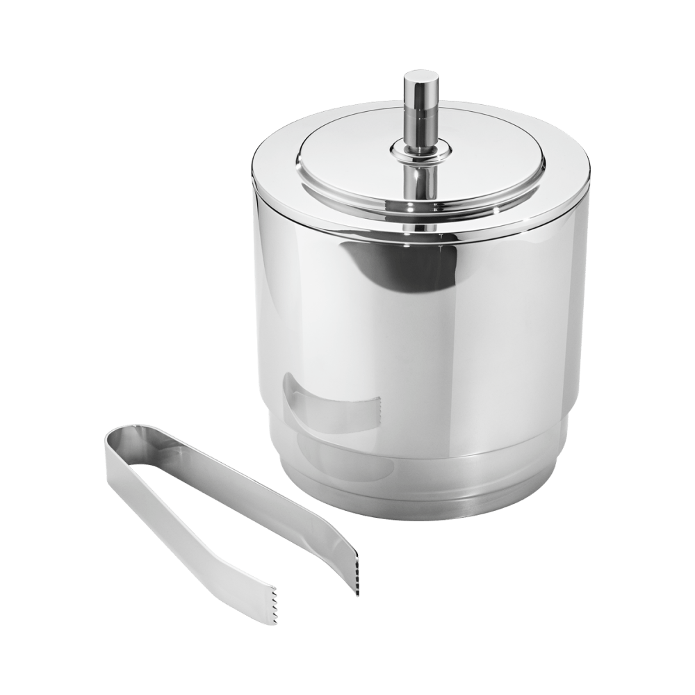 Manhattan Ice Bucket with Tongs by Georg Jensen