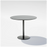 Round black pedestal cafe table by Bend Goods, featuring a sleek modern design with a sturdy base for dining or cafe settings.