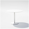 Round pedestal cafe table by Bend Goods with sleek design, ideal for modern dining or café spaces.