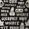 BKS 01-04 Cursing Print Wallpaper - Bas Kosters by NLXL