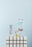 OYOY Nordic Glass Candleholder Cone in transparent glass with a minimalist cone-shaped design
