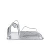 Ferm Living Curvature Dish Rack holding plates and utensils, modern black metal design for kitchen organization