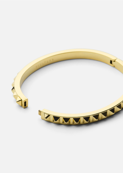 Rivets Bangle - Gold Plated by Skultuna