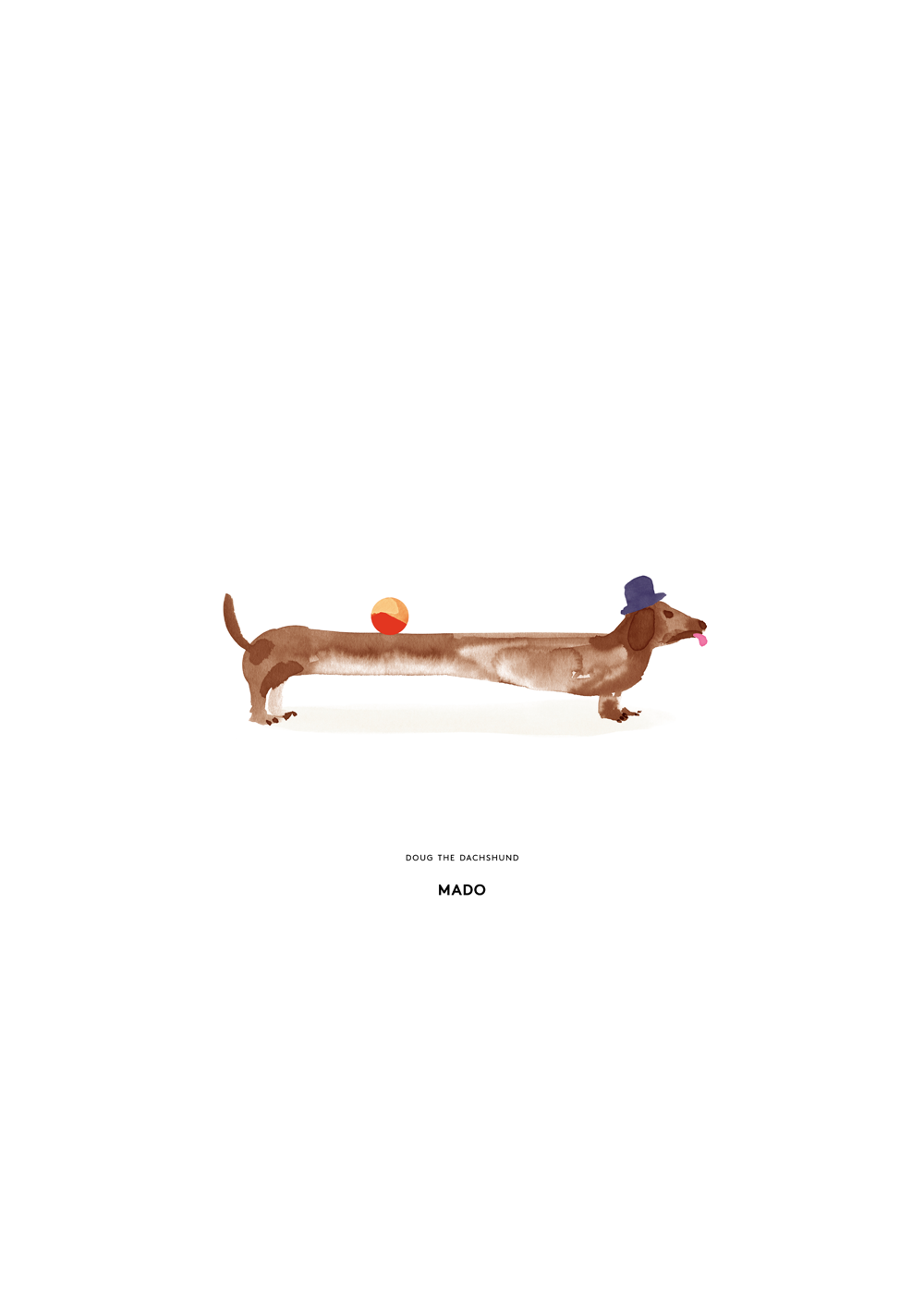 Doug the Dachshund 01 by Paper Collective