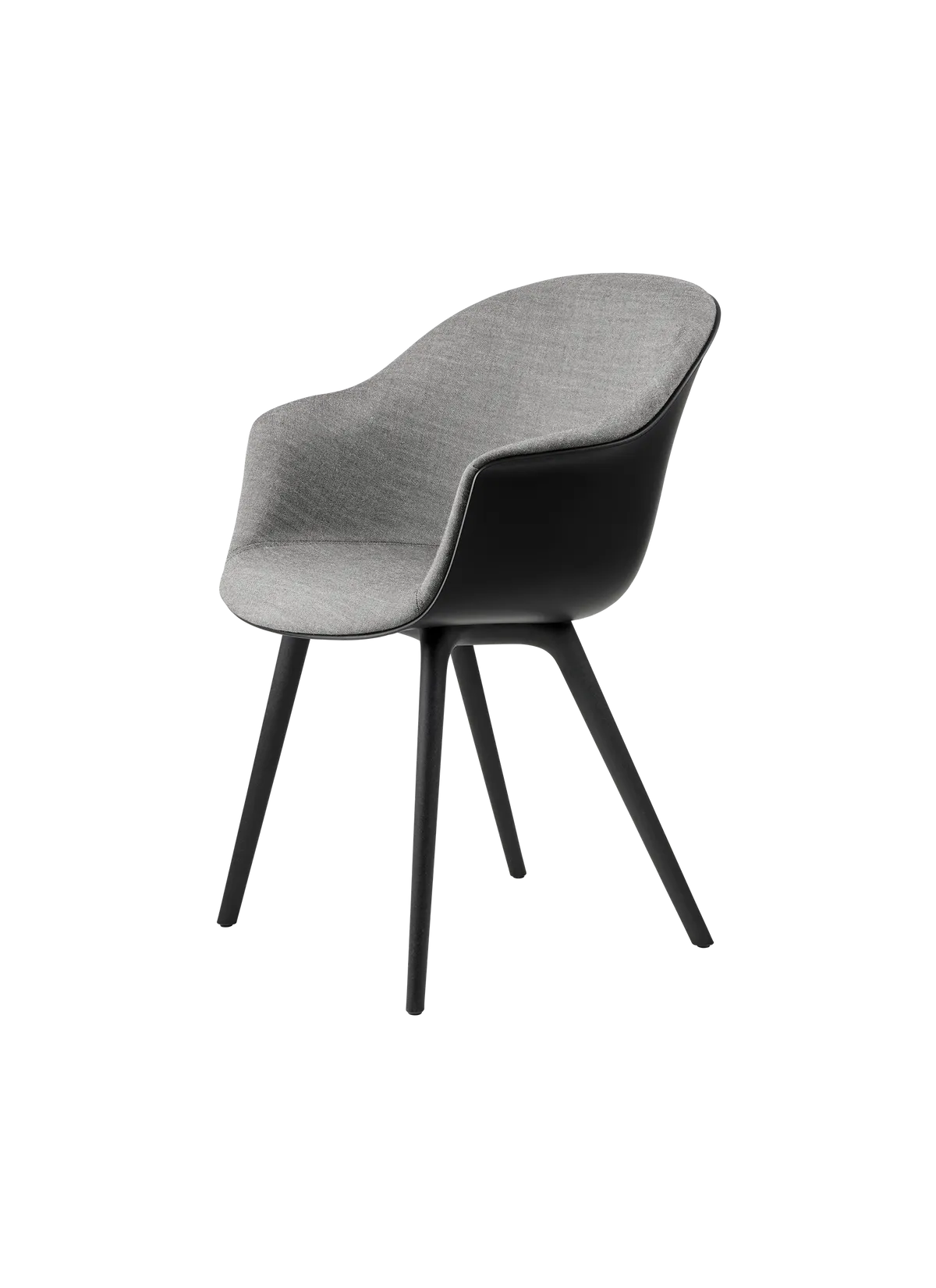 Bat Dining Chair - Front Upholstered - Plastic Base by Gubi