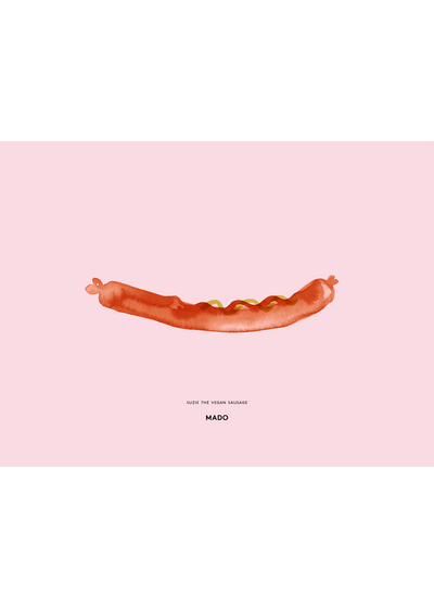 Suzie the Vegan Sausage by Paper Collective