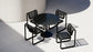 Round Bend Goods pedestal cafe table with a sleek surface and sturdy base, designed for stylish dining and cafe settings.