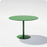 Round Bend Goods pedestal cafe table with sleek metal base and smooth wooden top, ideal for modern dining or café spaces.
