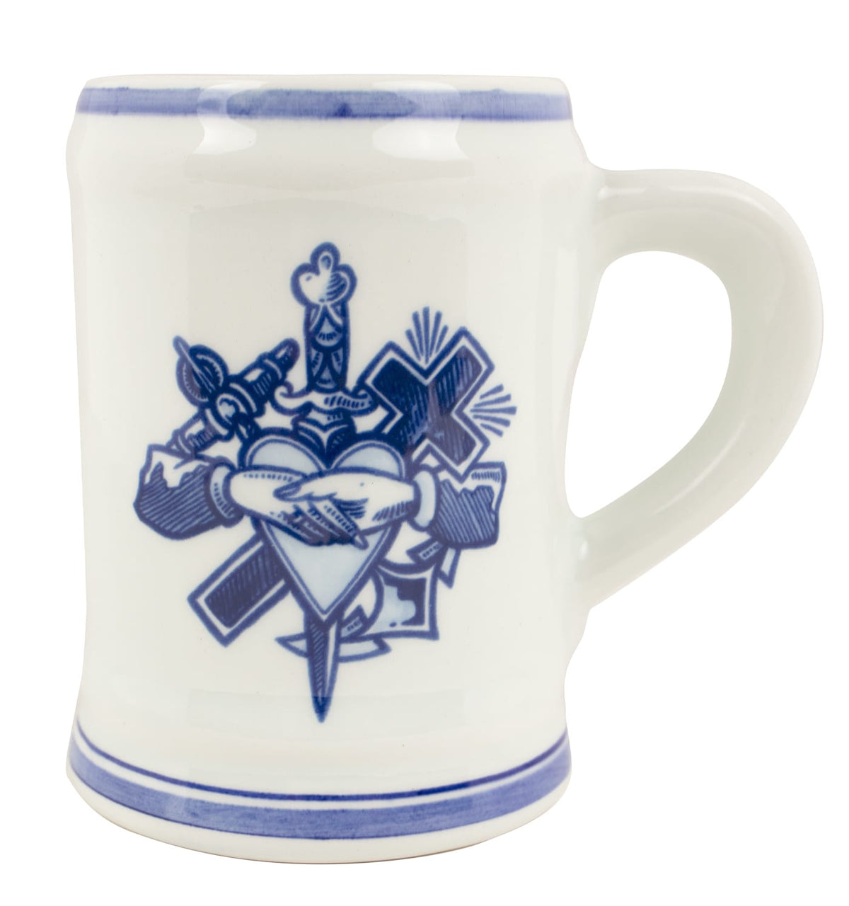 Schiffmacher Beer Mug - Schiffmacher Royal Blue Tattoo by Royal Delft