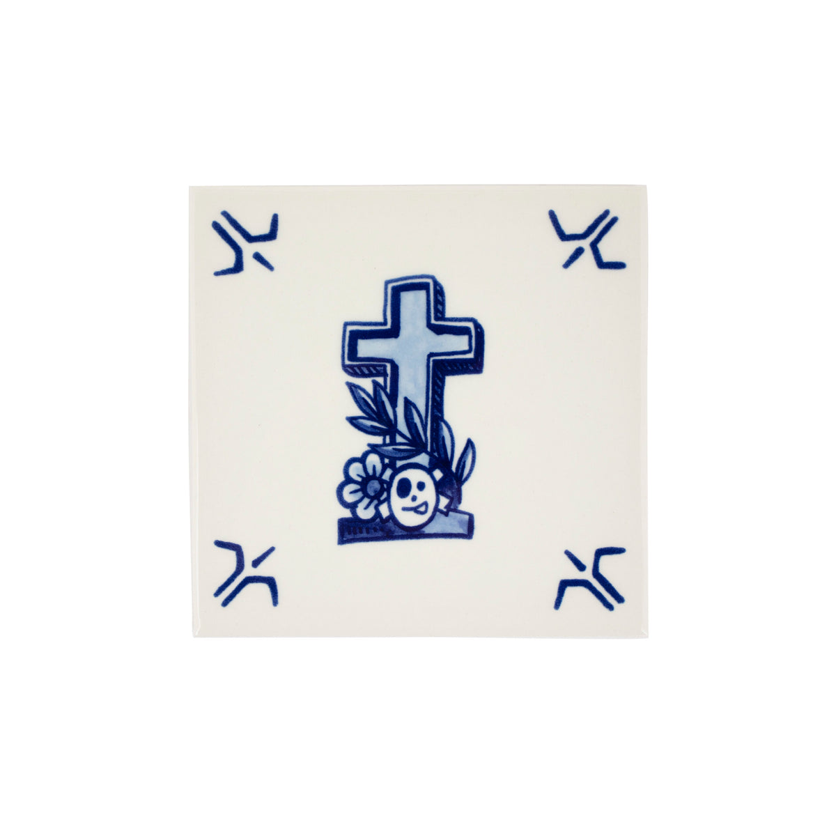 Faith Tile - Schiffmacher Royal Blue Tattoo by Royal Delft