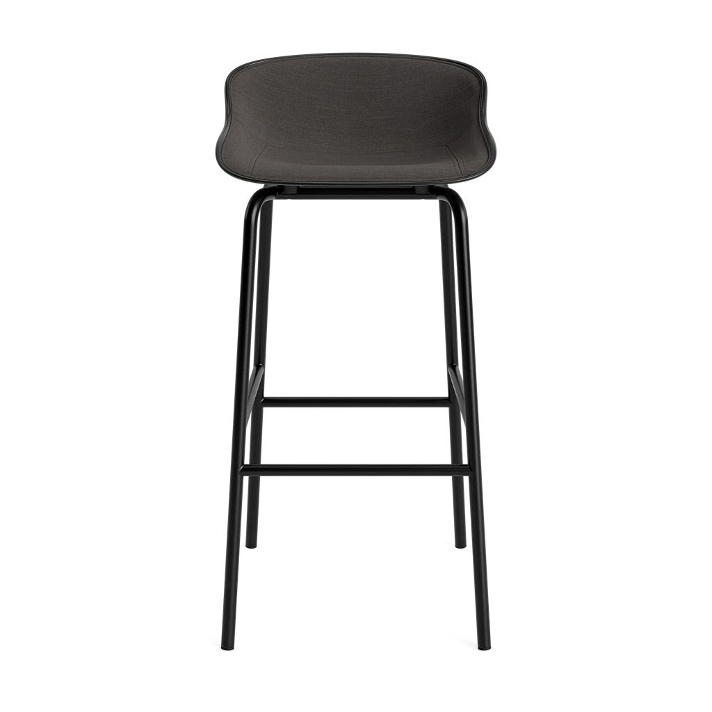 Hyg Barstool 75 cm Front Upholstery Steel by Normann Copenhagen