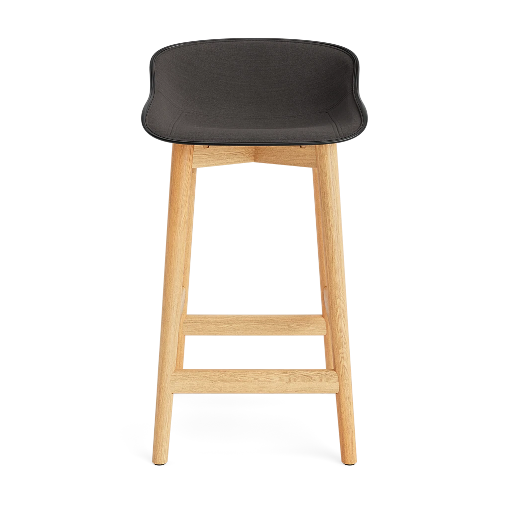 Hyg Barstool 65 cm Front Upholstery Wood by Normann Copenhagen