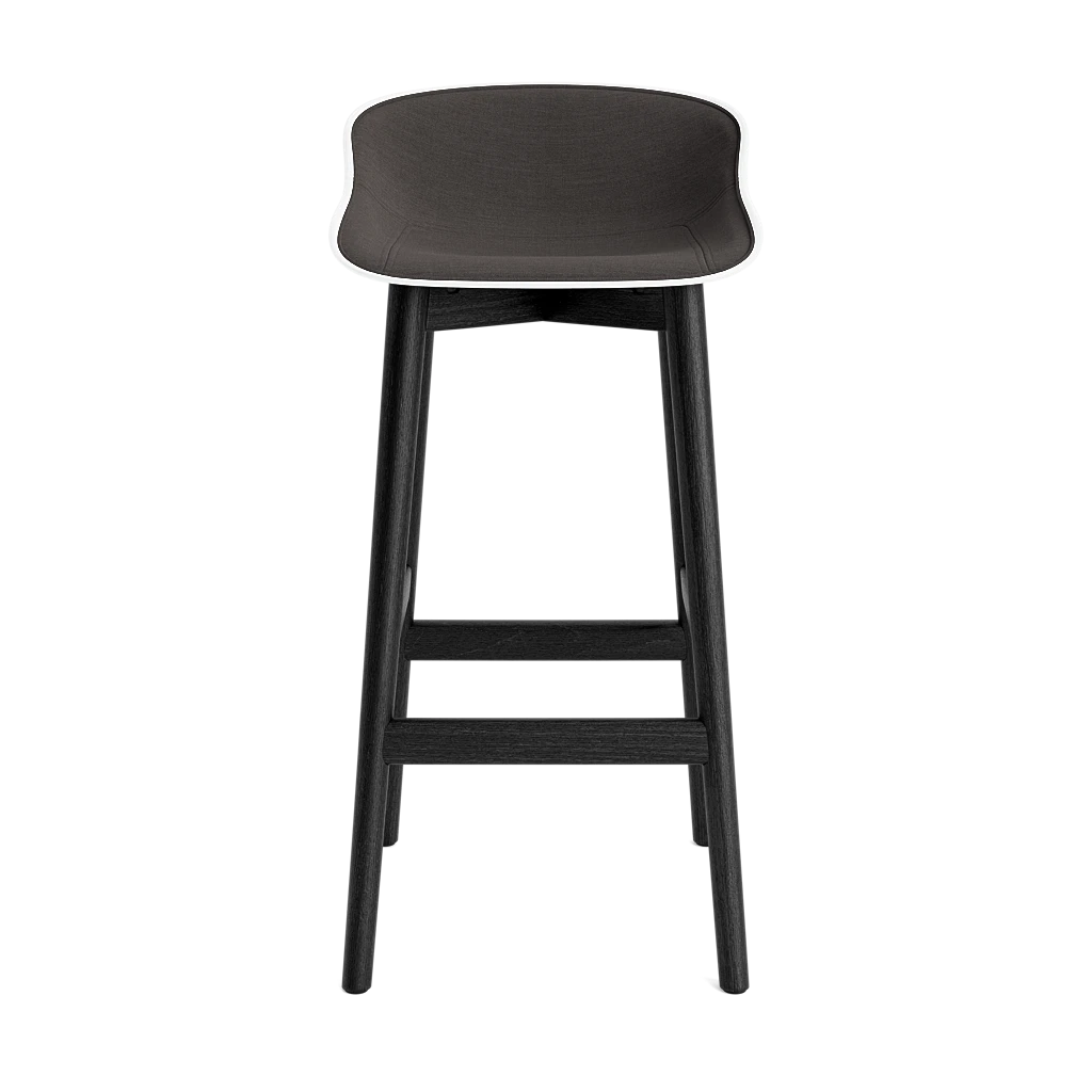 Hyg Barstool 75 cm Front Upholstery Wood by Normann Copenhagen