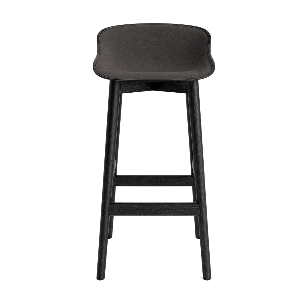 Hyg Barstool 75 cm Front Upholstery Wood by Normann Copenhagen