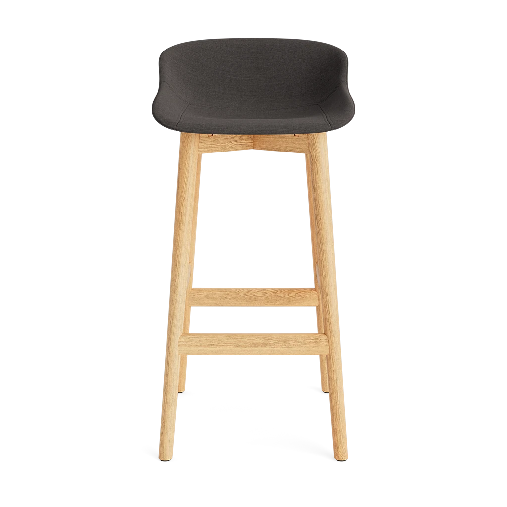 Hyg Barstool 75 cm Full Upholstery Wood by Normann Copenhagen