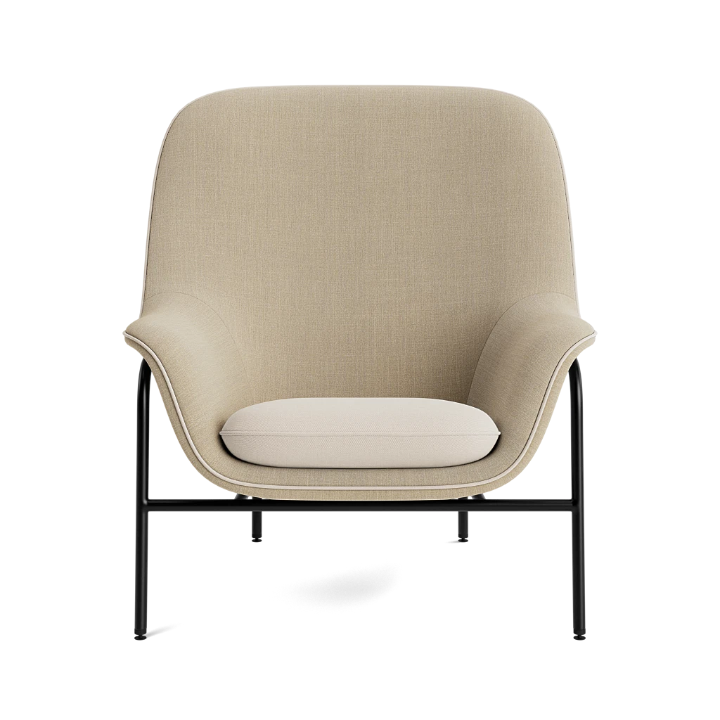 Drape Lounge Chair High Steel by Normann Copenhagen