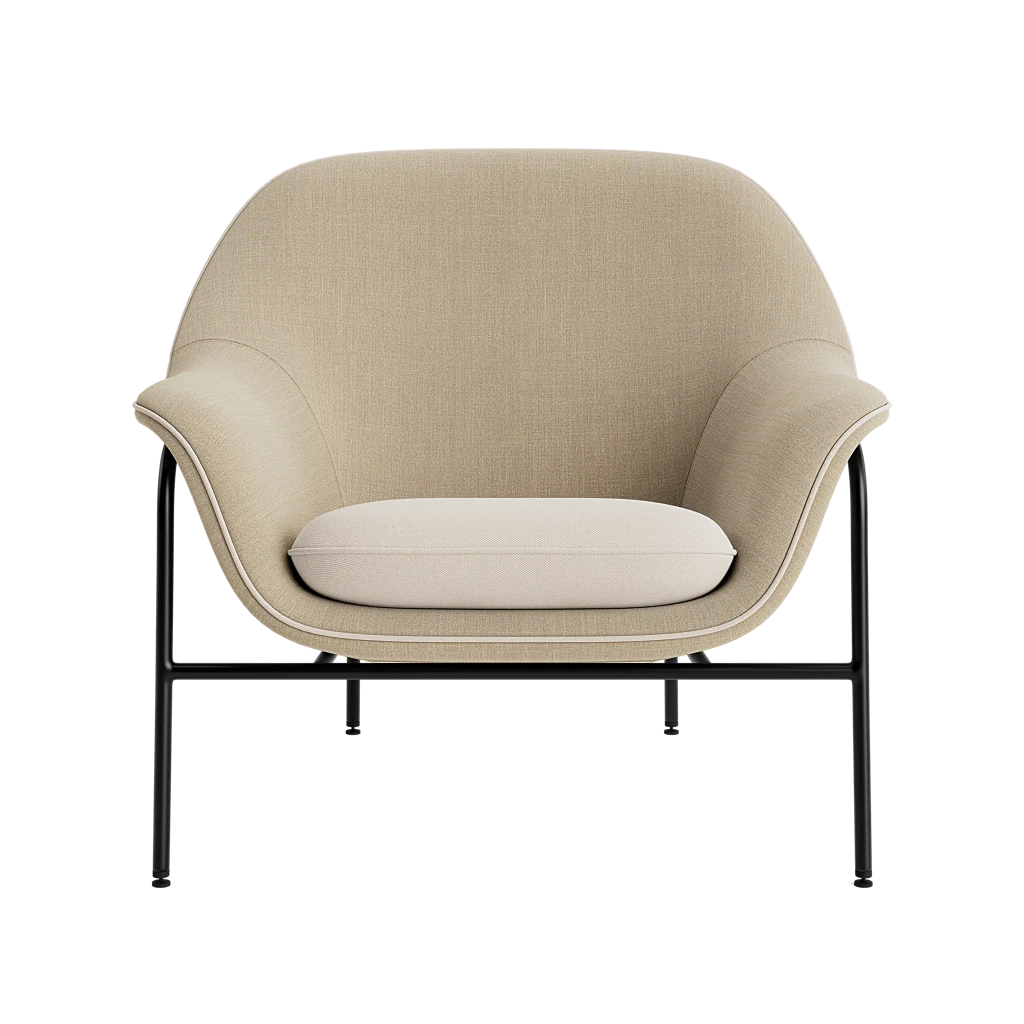 Drape Lounge Chair Low Steel by Normann Copenhagen