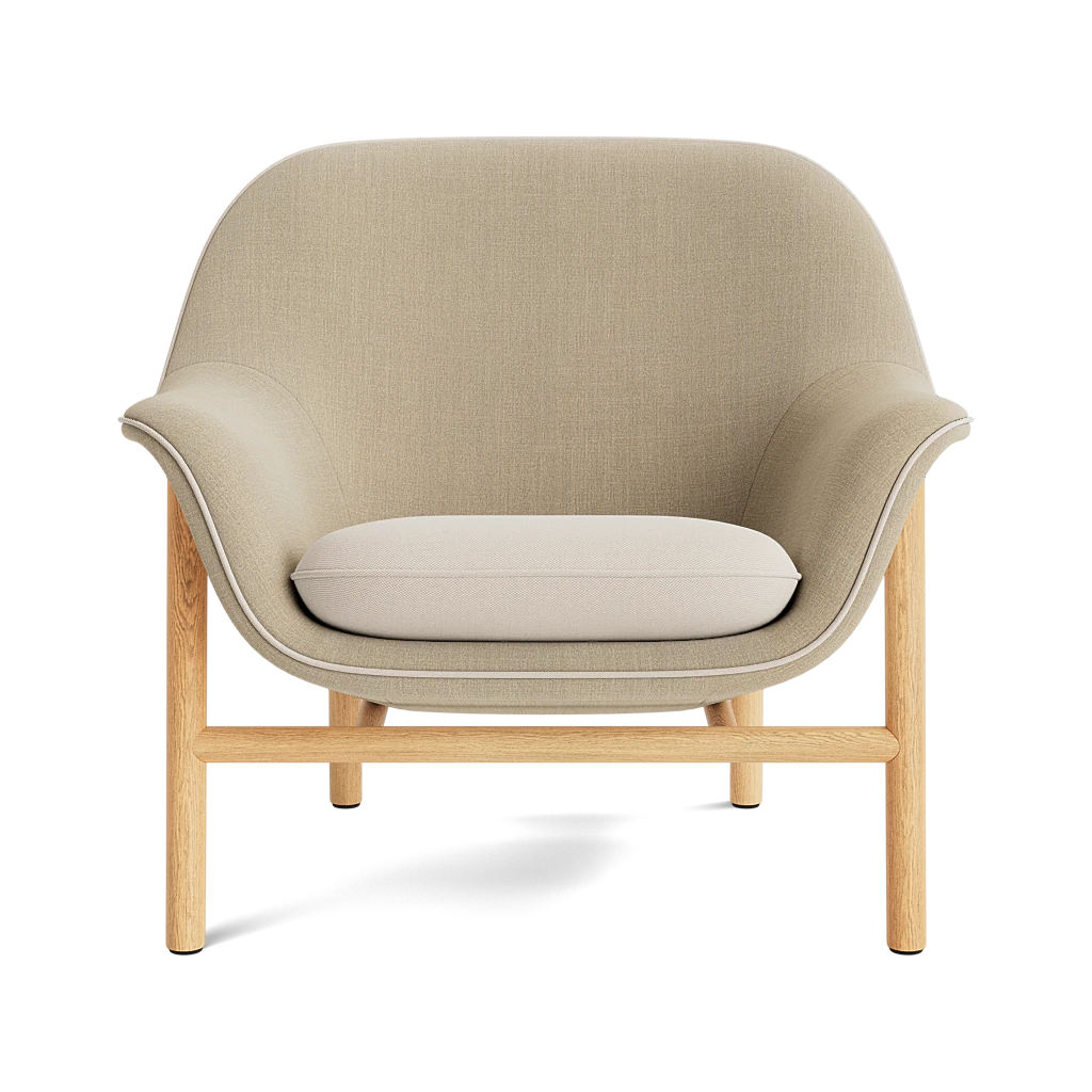 Drape Lounge Chair Low Wood by Normann Copenhagen
