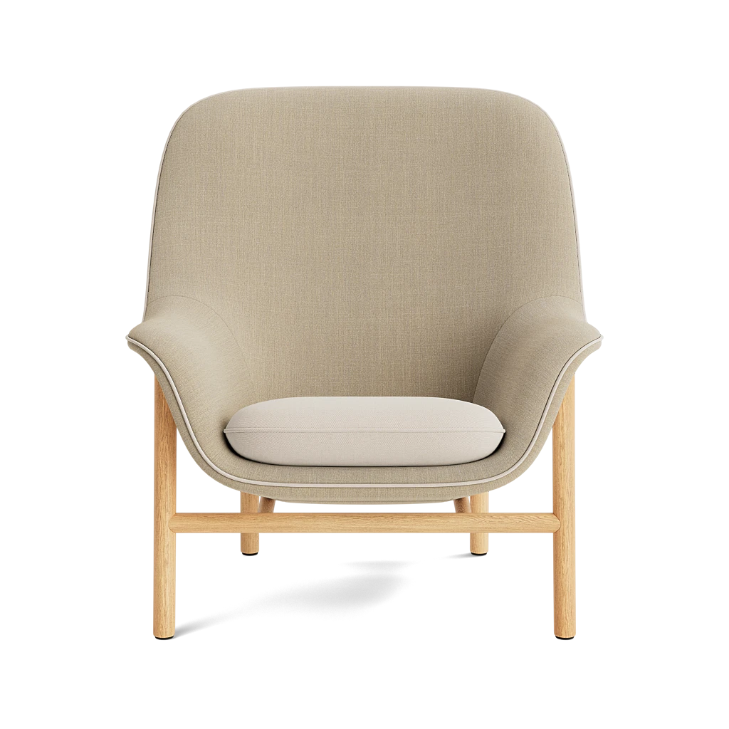 Drape Lounge Chair High Wood by Normann Copenhagen