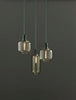 Large green Amp Lamp by Normann Copenhagen, modern lighting fixture with a sleek, curved design.